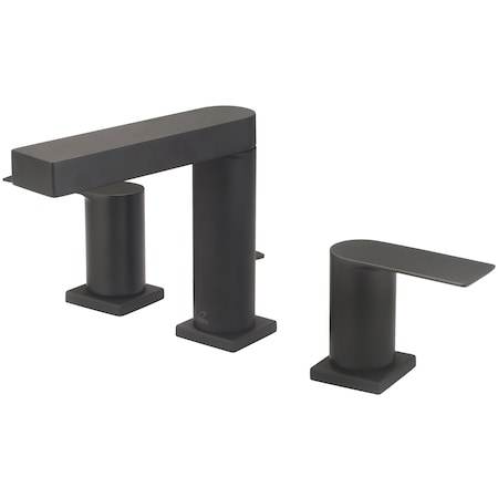 Olympia Two Handle Lavatory Widespread Faucet in Matte Black L-7402-MB